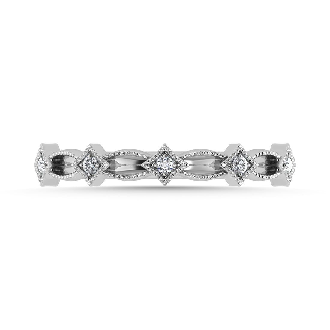 Diamond 1/20 Ct.Tw. Stack Band in 10K White Gold