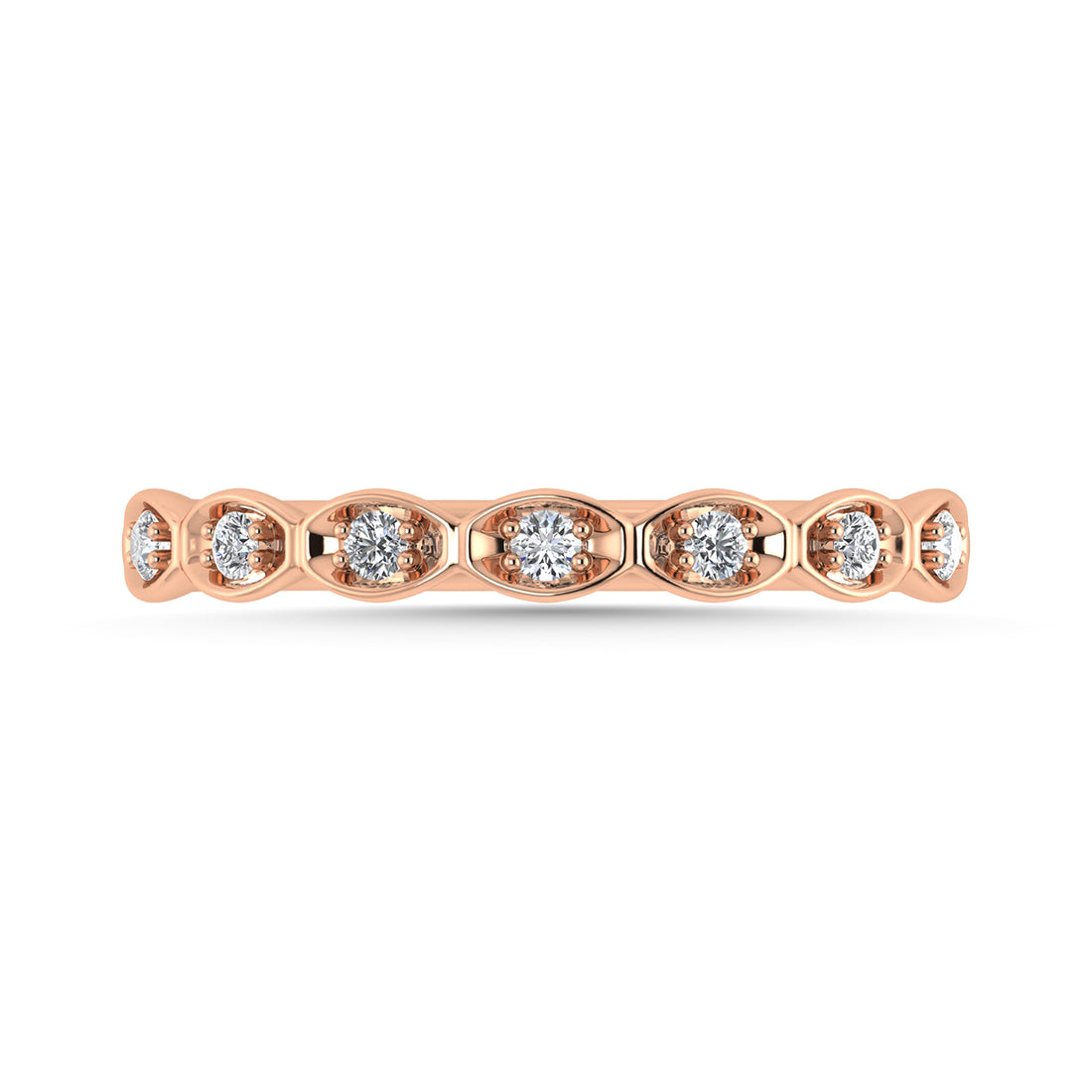 Diamond 1/10 Ct.Tw. Stack Band in 10K Rose Gold