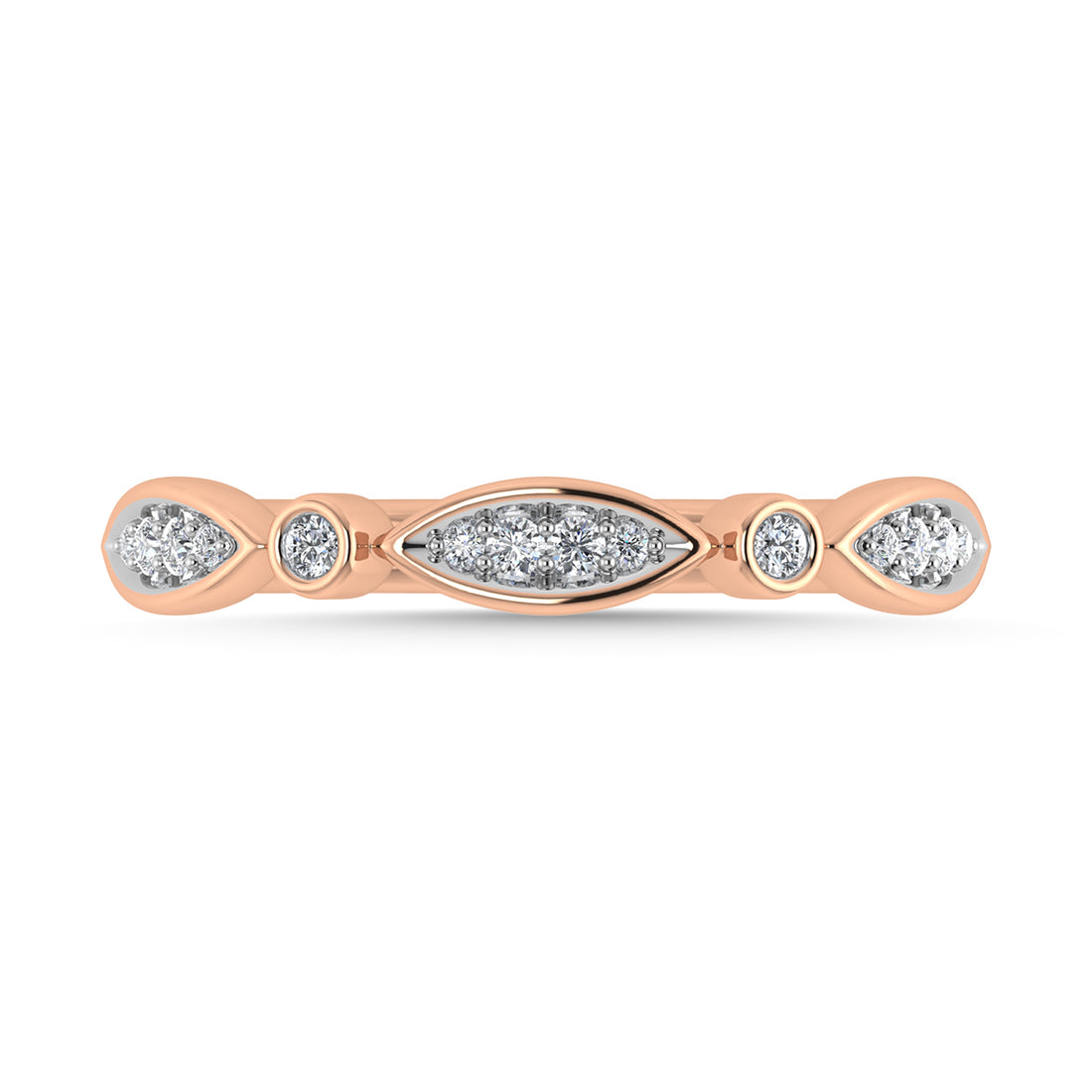 Diamond 1/8 Ct.Tw. Fashion Ring in 10K Rose Gold