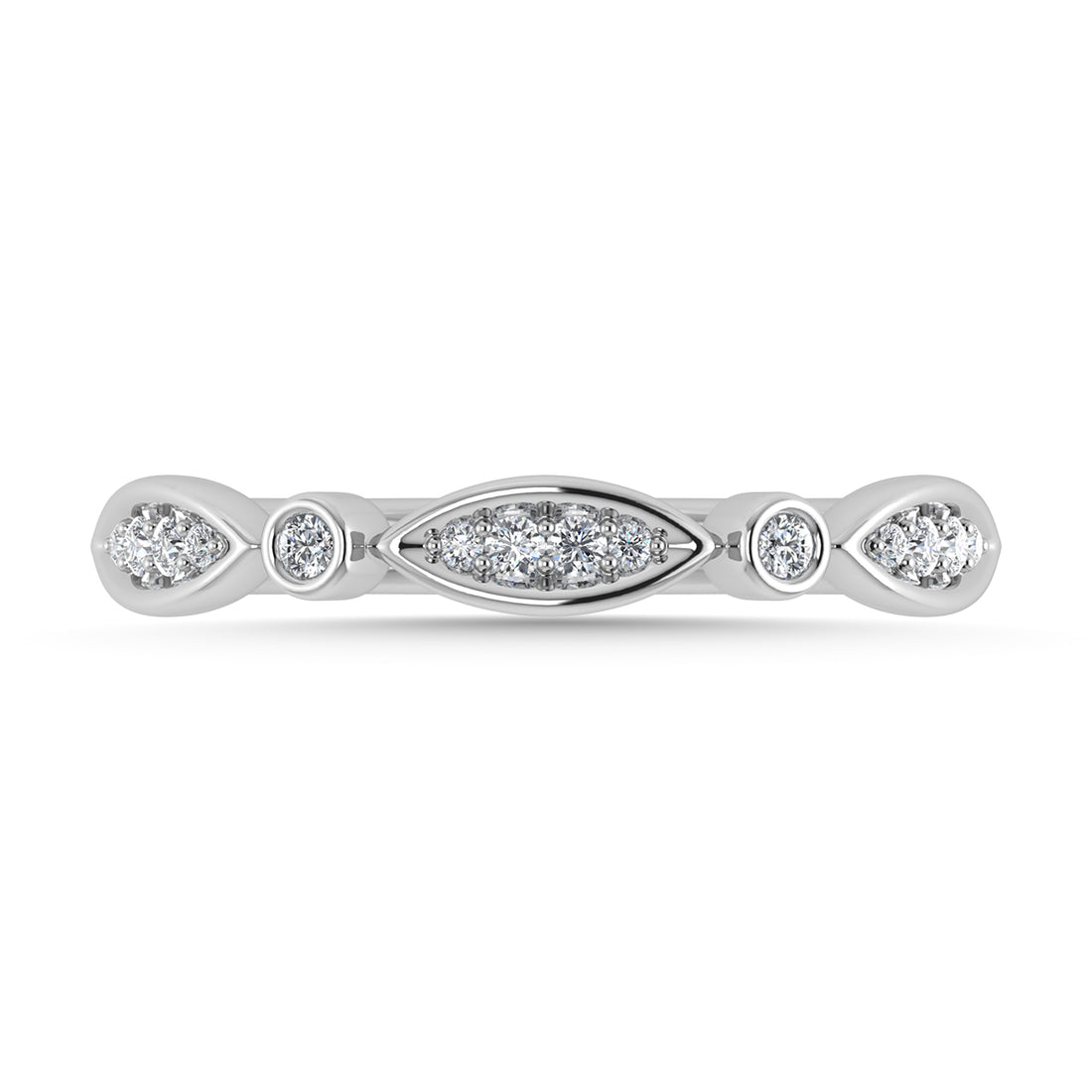 Diamond 1/8 Ct.Tw. Fashion Ring in 10K White Gold