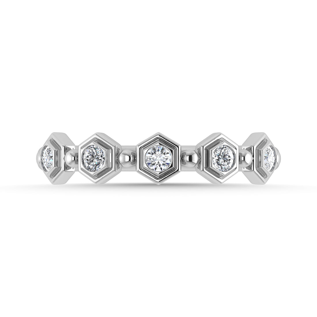 Diamond 1/8 Ct.Tw. Stack Band in 10K White Gold