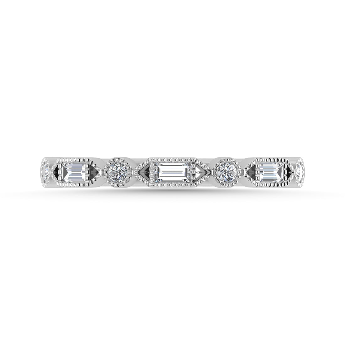 Diamond 1/6 Ct.Tw. Stack Band in 10K White Gold