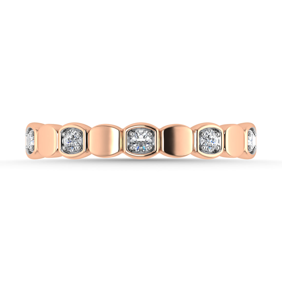 Diamond 1/8 Ct.Tw. Stack Band in 10K Rose Gold