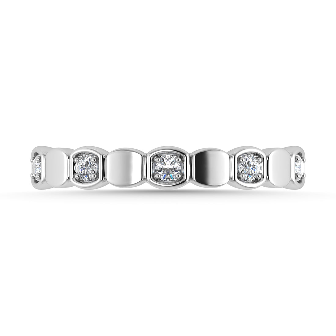 Diamond 1/8 Ct.Tw. Stack Band in 10K White Gold