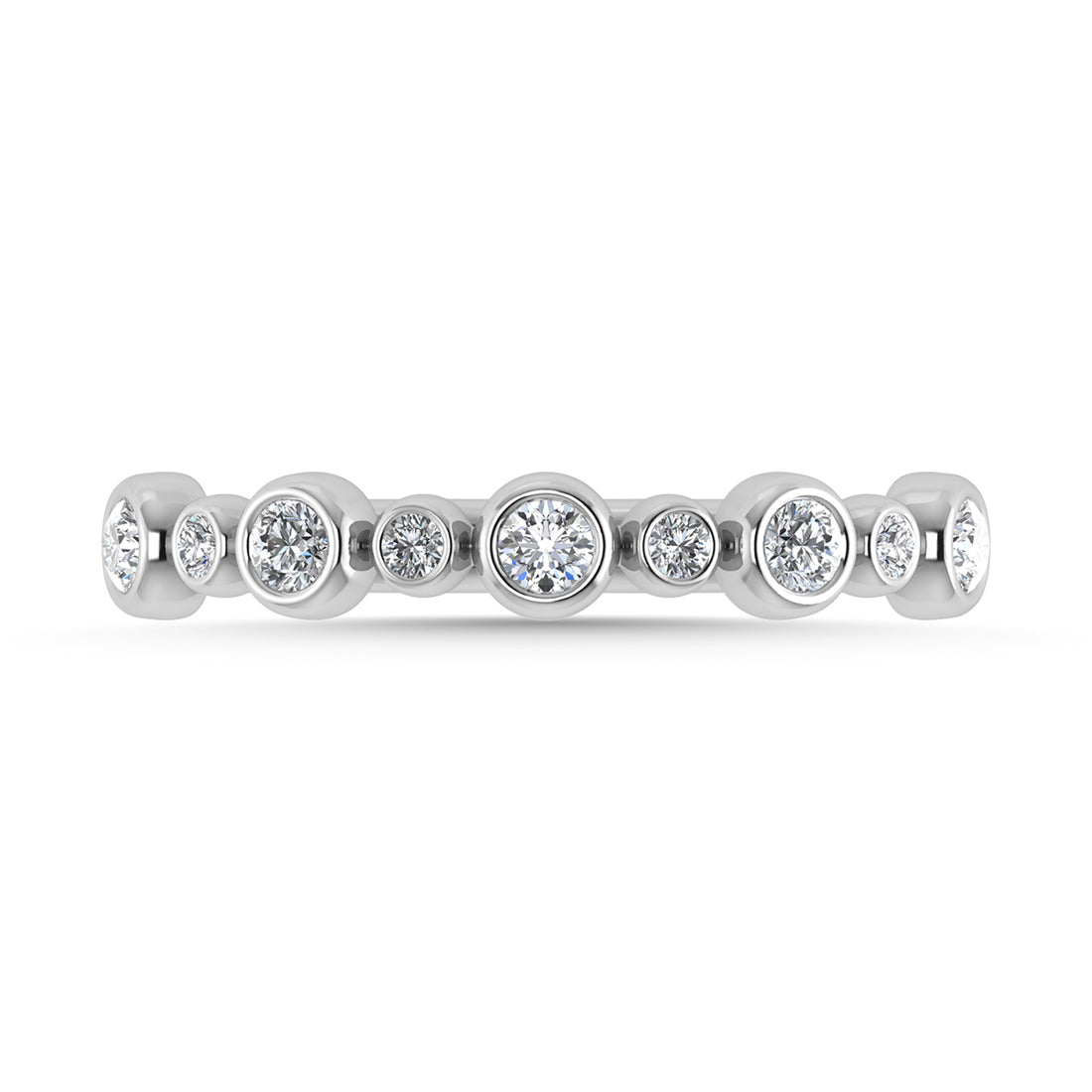 Diamond 1/5 Ct.Tw. Stack Band in 10K White Gold