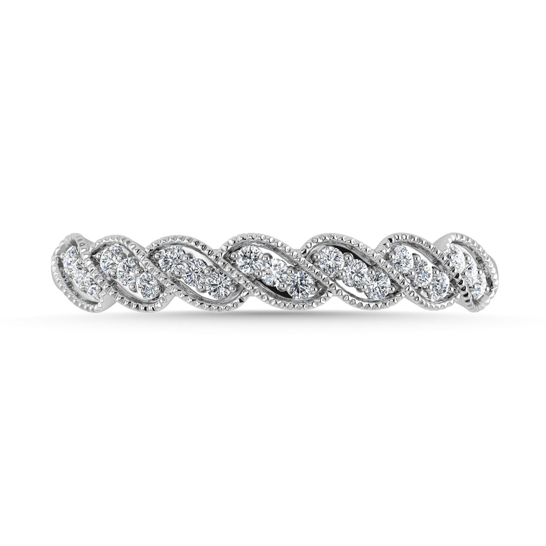 Diamond 1/6 Ct.Tw. Stack Band in 10K White Gold