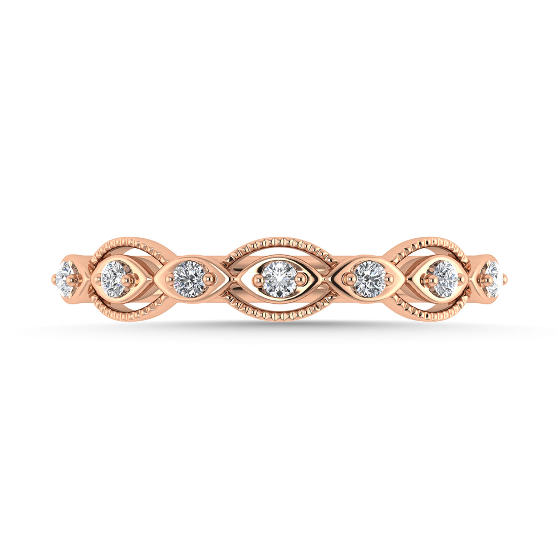 Diamond 1/6 Ct.Tw. Stack Band in 14K Rose Gold