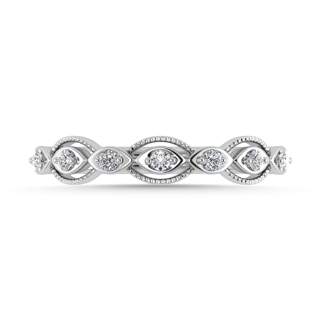 Diamond 1/6 Ct.Tw. Stack Band in 14K White Gold