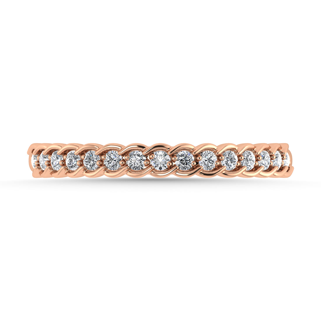 Diamond 1/6 Ct.Tw. Stack Band in 10K Rose Gold