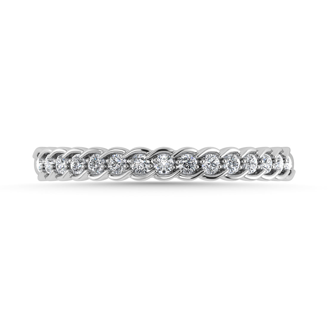 Diamond 1/6 Ct.Tw. Stack Band in 14K White Gold