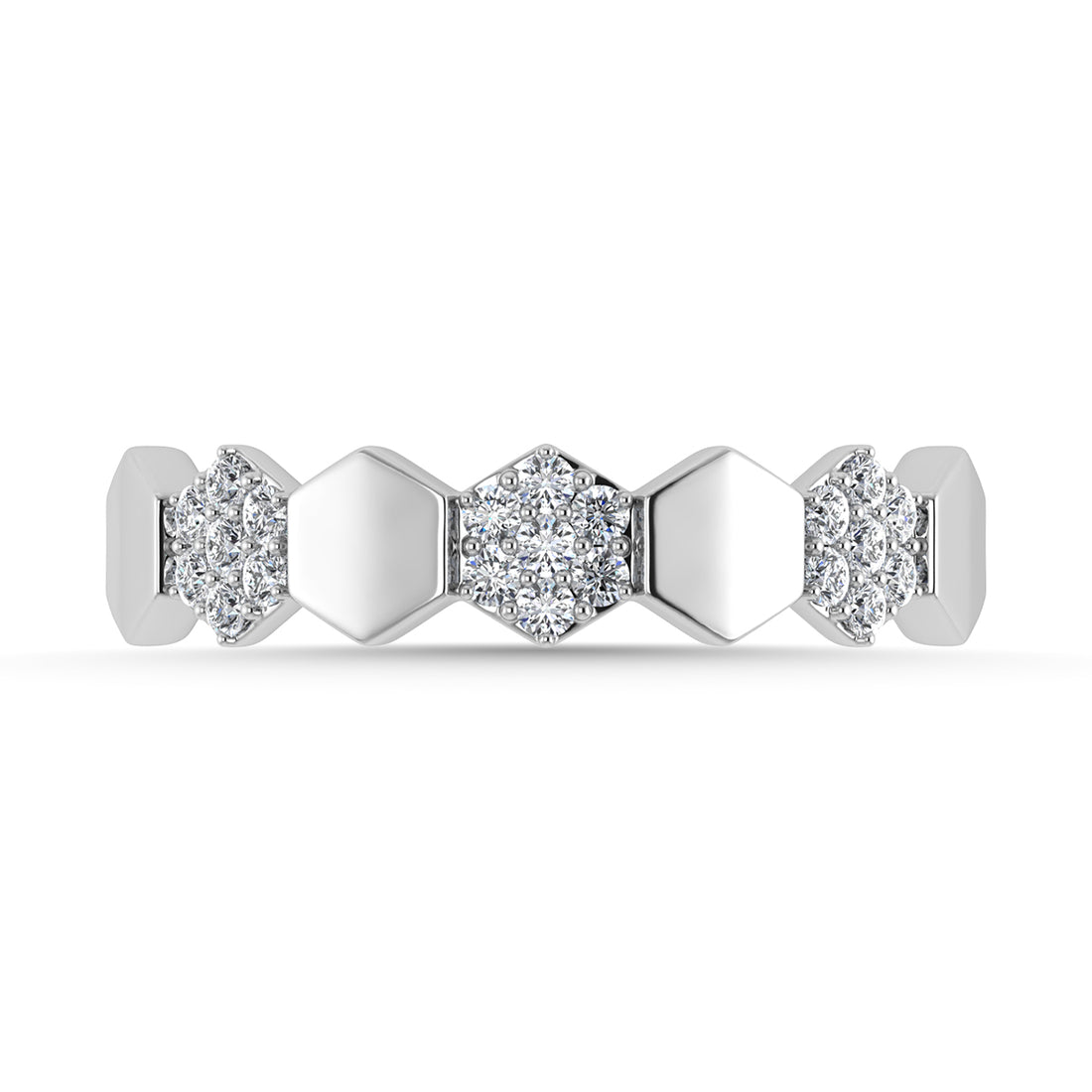 Diamond 1/6 Ct.Tw. Stack Band in 10K White Gold