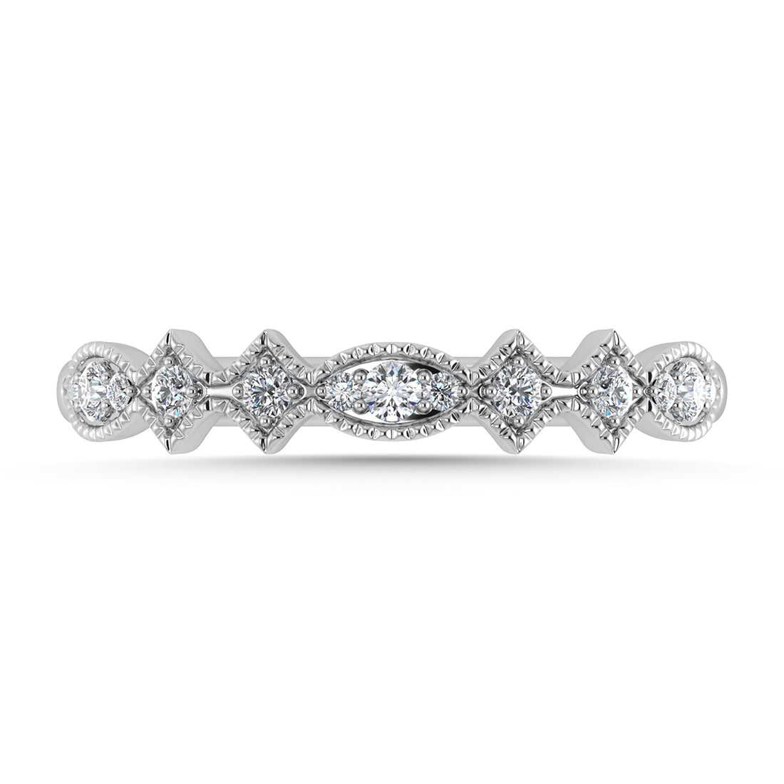 Diamond 1/5 Ct.Tw. Stack Band in 14K White Gold