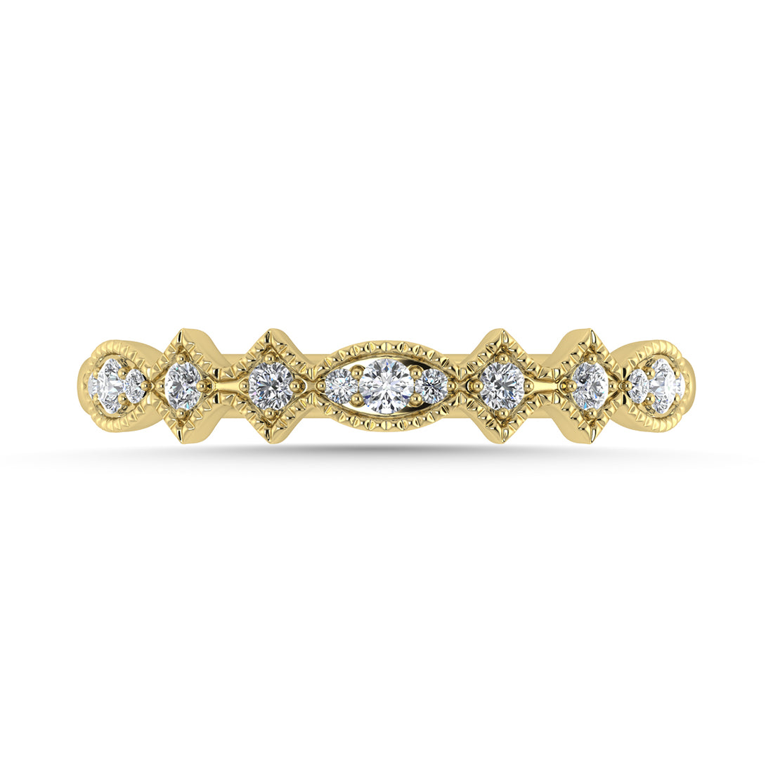 Diamond 1/5 Ct.Tw. Stack Band in 14K Yellow Gold