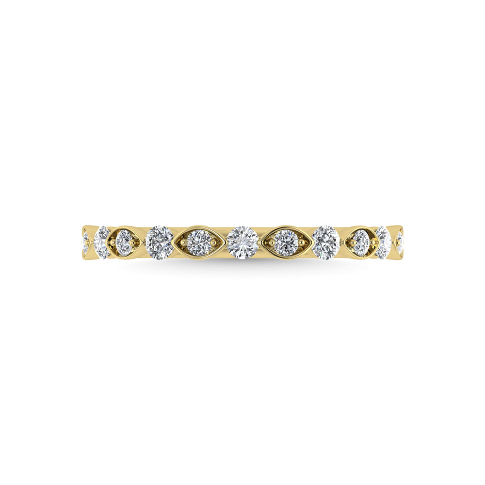 14K Yellow Gold Diamond 1/4 Ct.Tw. Stackable Ring