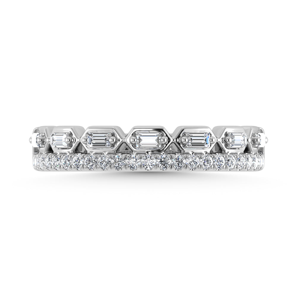 14K White Gold Diamond 1/3 Ct.Tw. Stackable Band