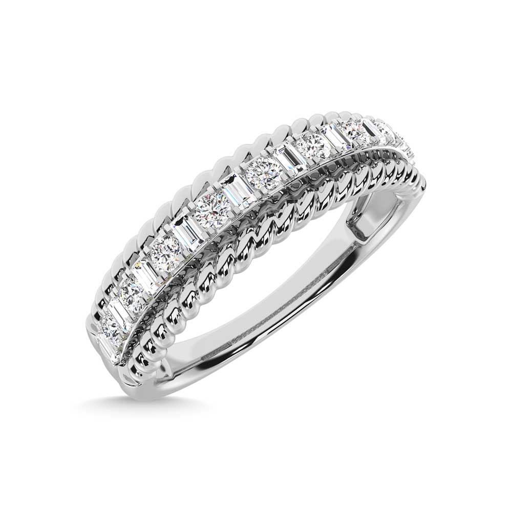 14K White Gold Diamond 1/4 Ct.Tw. Fashion Band