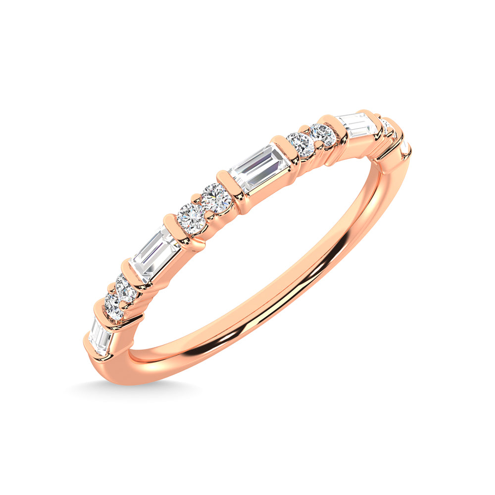 14K Rose Gold Diamond 1/5 Ct.Tw. Stackable Band