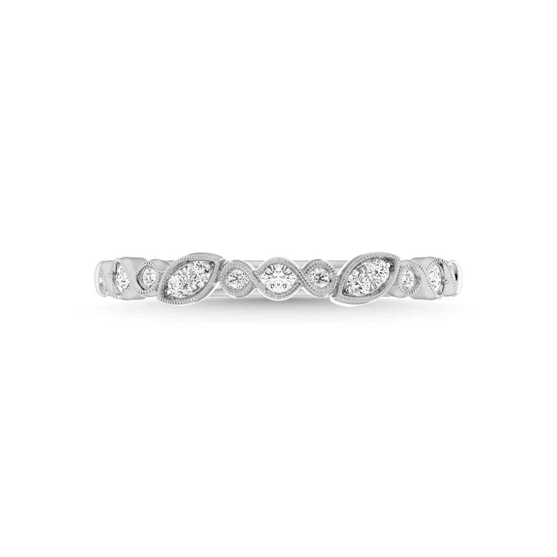 Diamond 1/6 Ct.Tw. Stackable Band in 10K White Gold