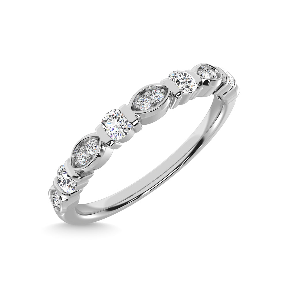 10K White Gold Diamond 1/5 Ct.Tw. Stackable Ring