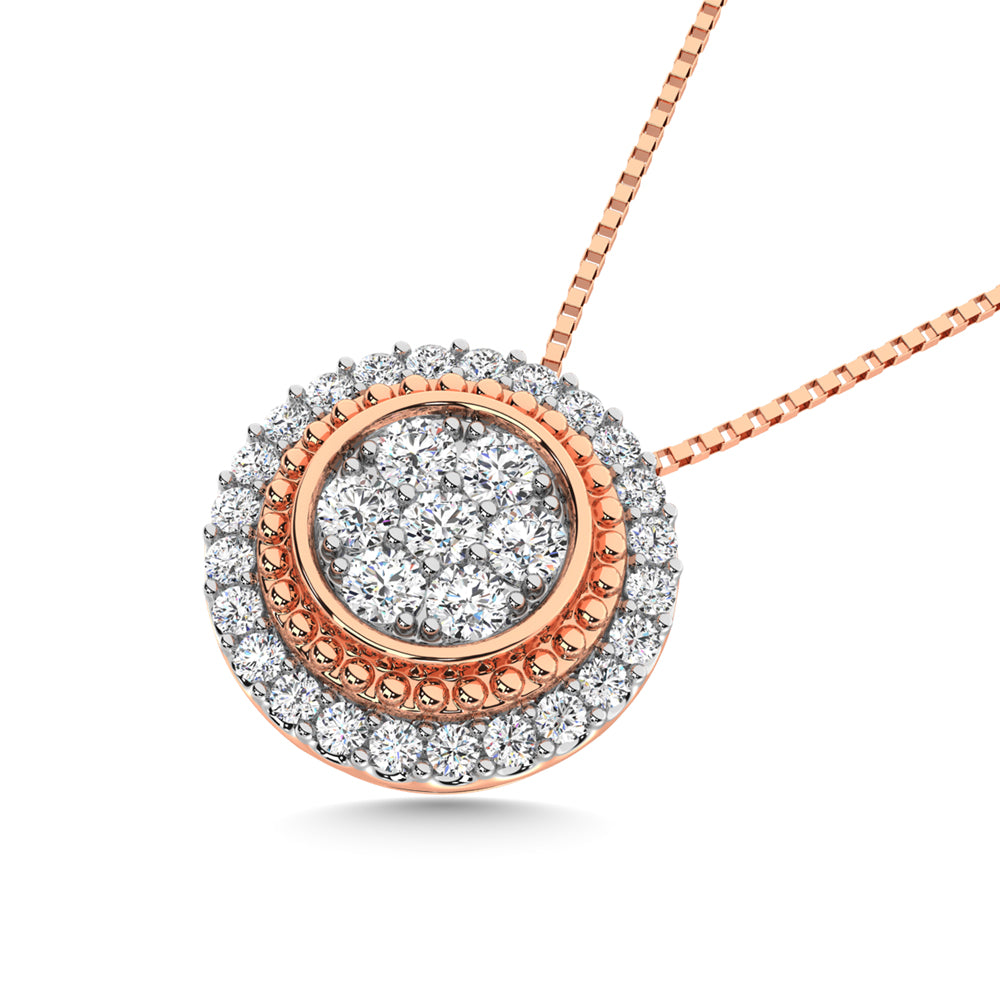 14K Rose Gold Diamond 1/3 Ct.Tw. Fashion Pendant