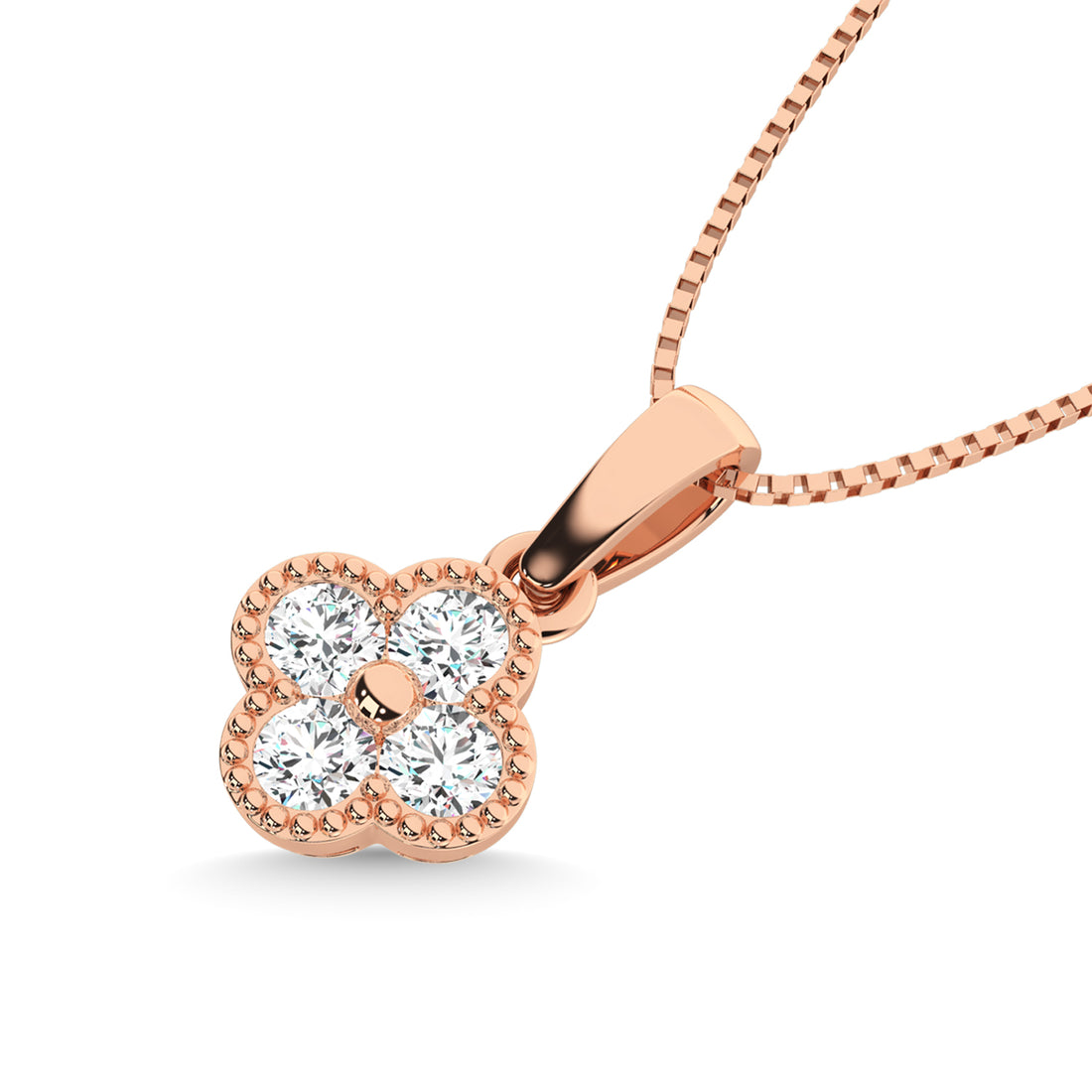 14K Rose Gold Diamond 1/5 Ct.Tw. Fashion Pendant