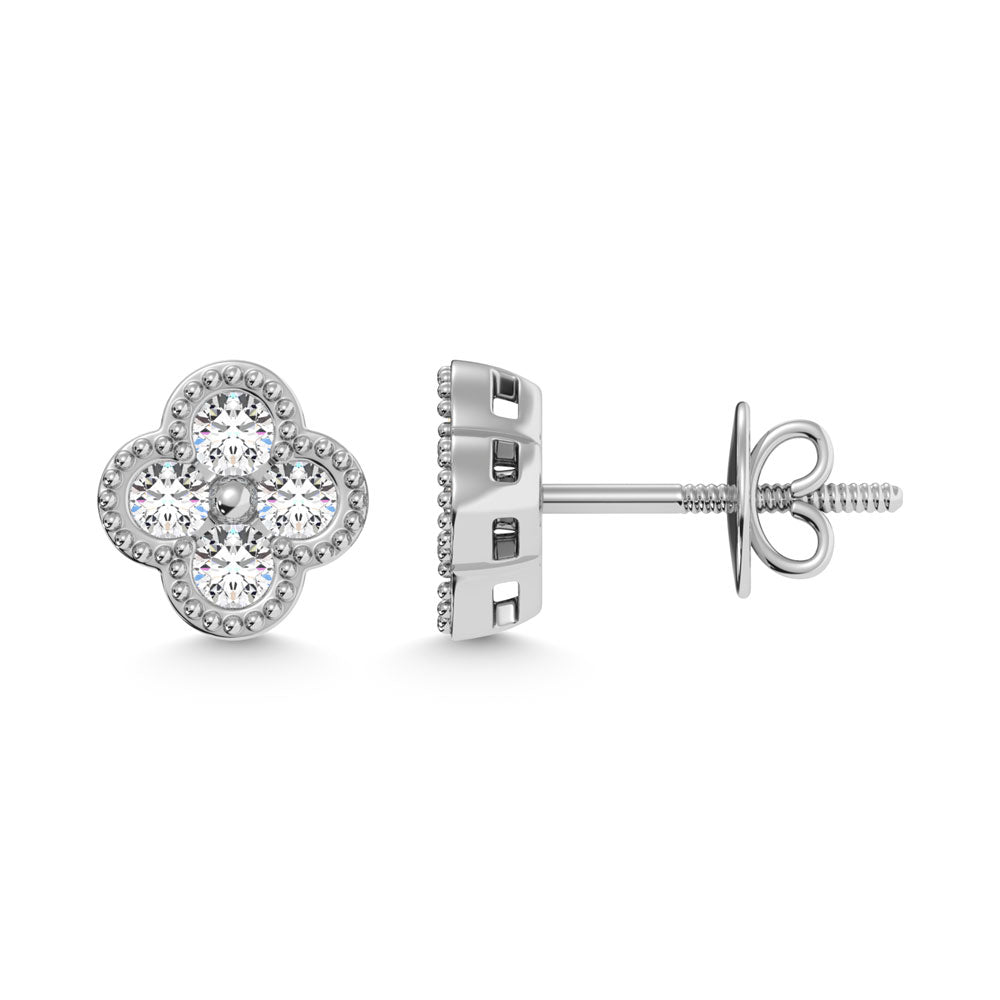 10K White Gold Diamond 1/3 Ct.Tw. Fashion Earrings