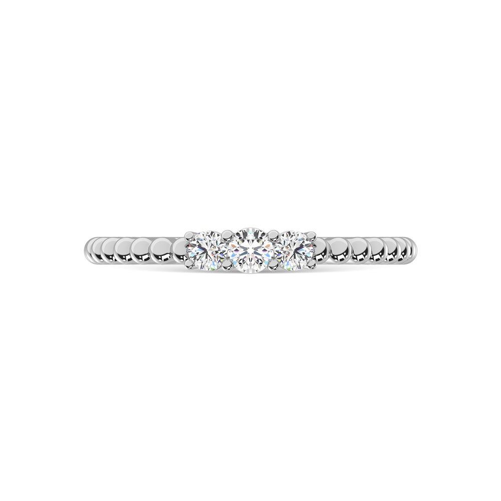 10K White Gold Diamond 1/5 Ct.Tw. Fashion Ring