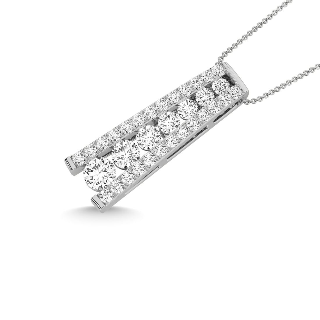 14K White Gold Diamond 1 Ct.Tw. Fashion Pendant