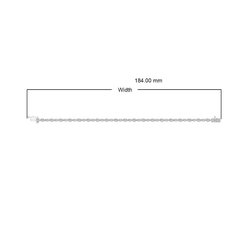 10K White Gold Diamond 1 Ct.Tw. Fashion Bracelet