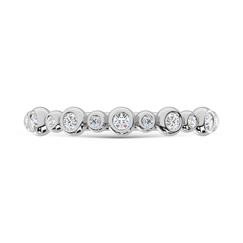 14K White Gold Diamond 1/5 Ct.Tw. Stackable Band