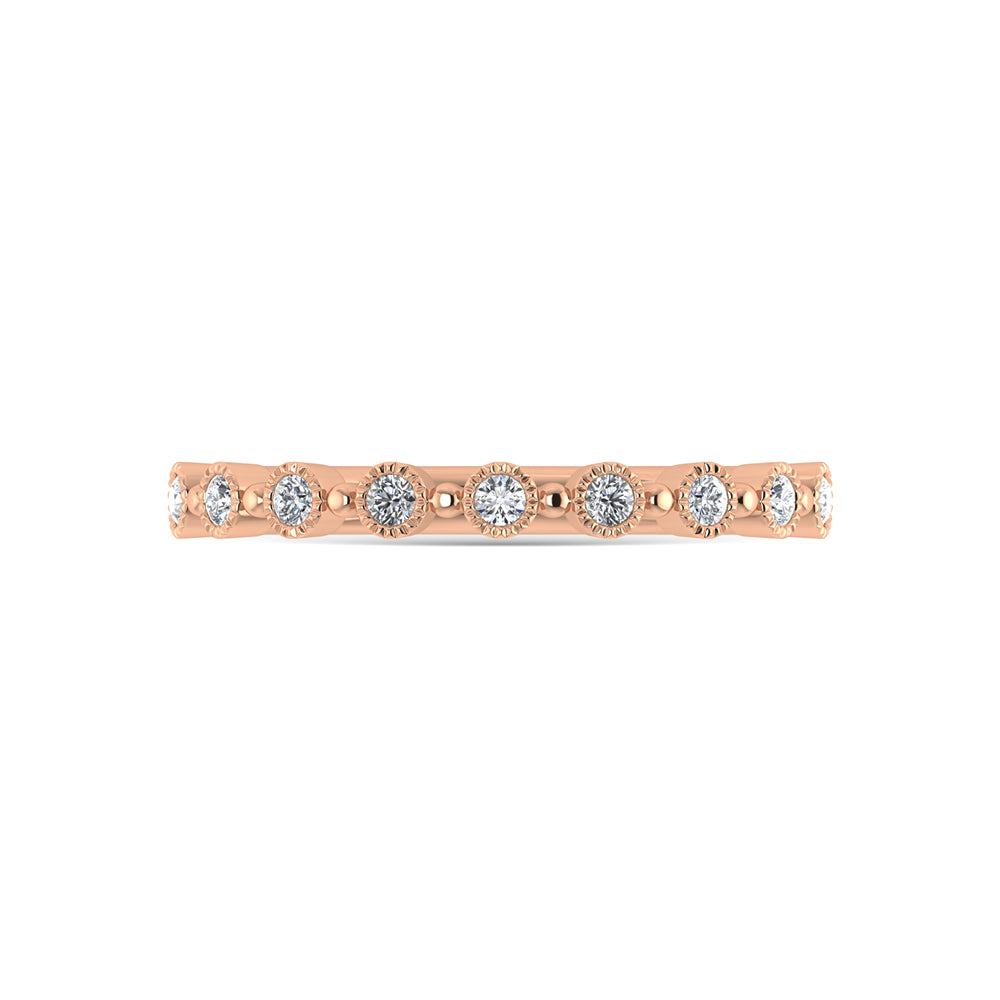 10K Rose Gold Diamond 1/10 Ct.Tw. Stackable Band