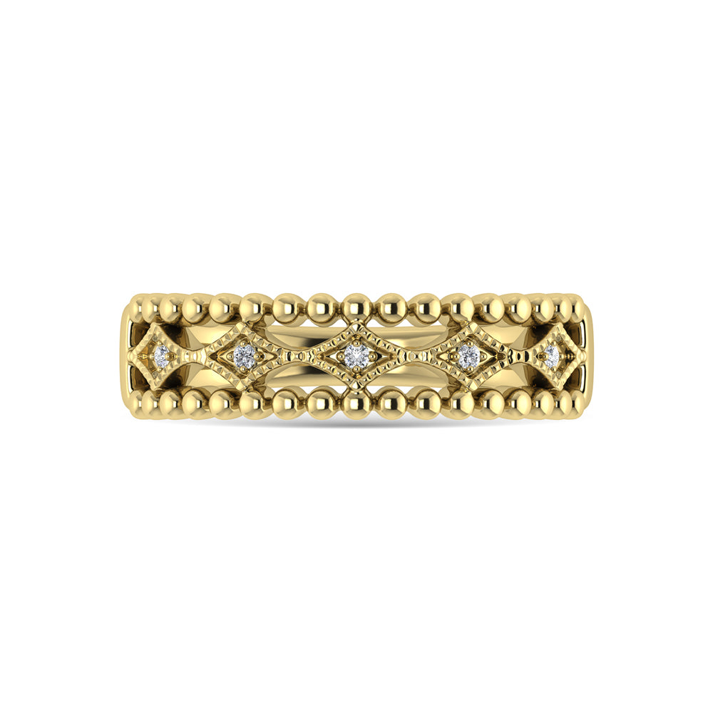 10K Yellow Gold Diamond 1/20 Ct.Tw. Fashion Band