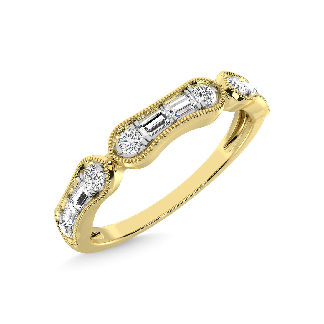 14K Yellow Gold Diamond 1/4 Ct.Tw. Anniversary Ring