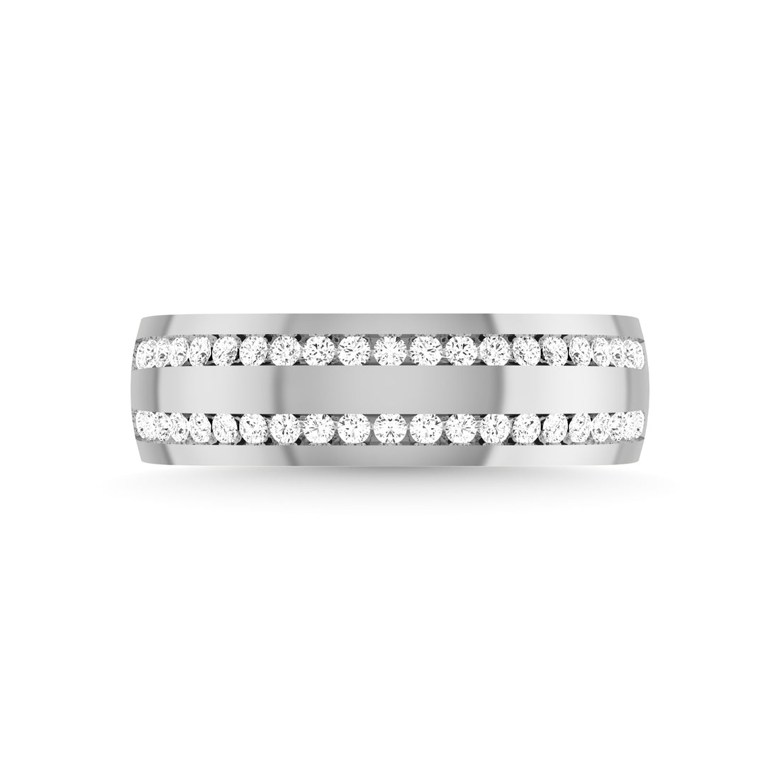 10K White Gold Diamond 1/2 Ct.Tw. Men�s Wedding Band