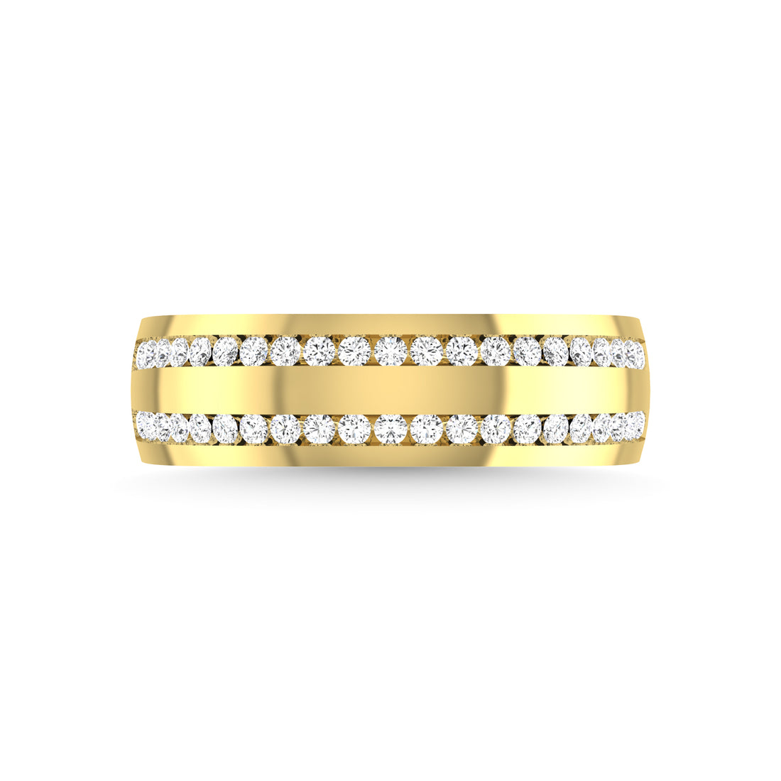 10K Yellow Gold Diamond 1/2 Ct.Tw. Men�s Wedding Band