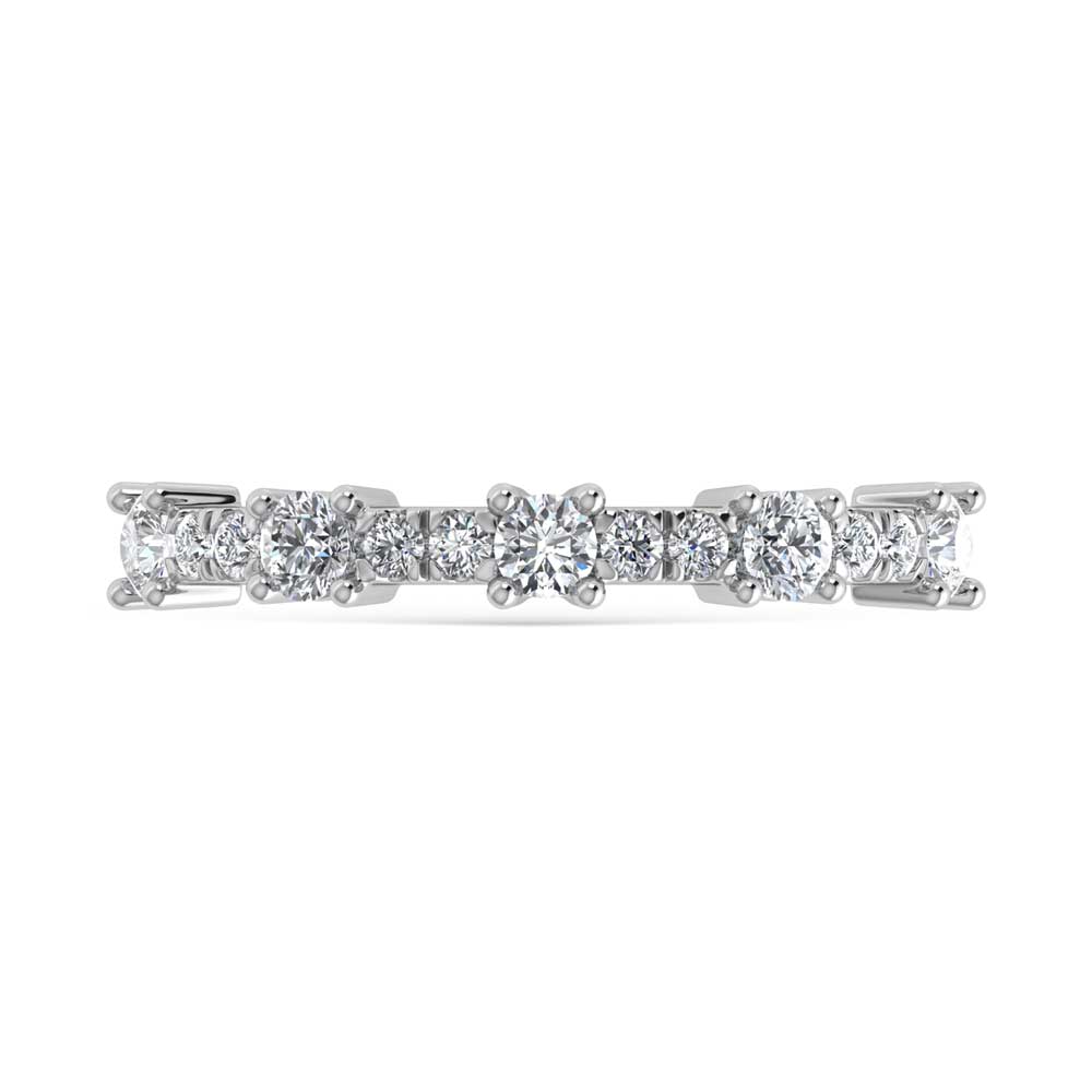 14K White Gold Diamond 1/2 Ct. Tw. Stackable Band