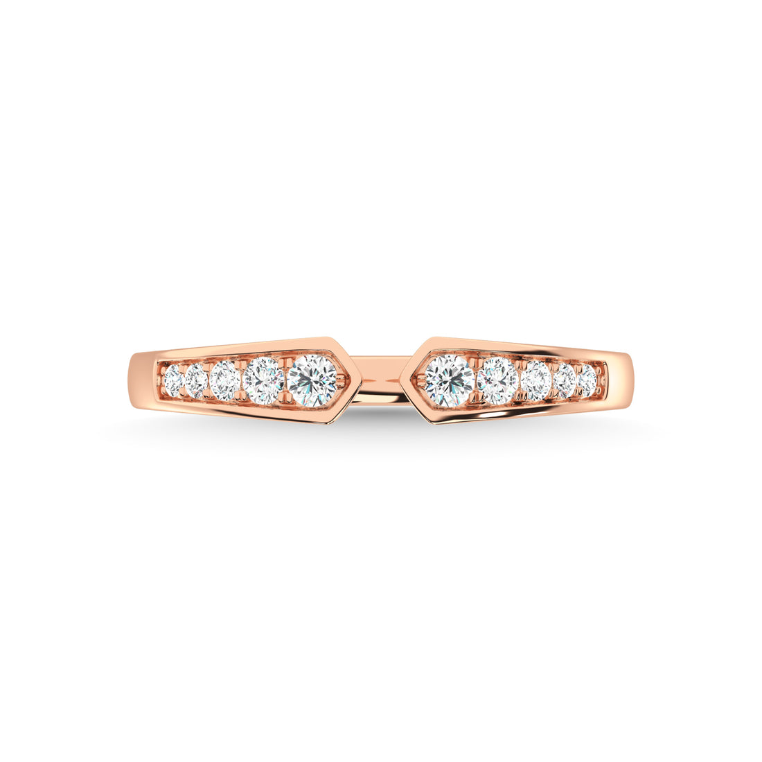 Diamond 1/5 Ct.Tw. Stackable Band in 10K Rose Gold