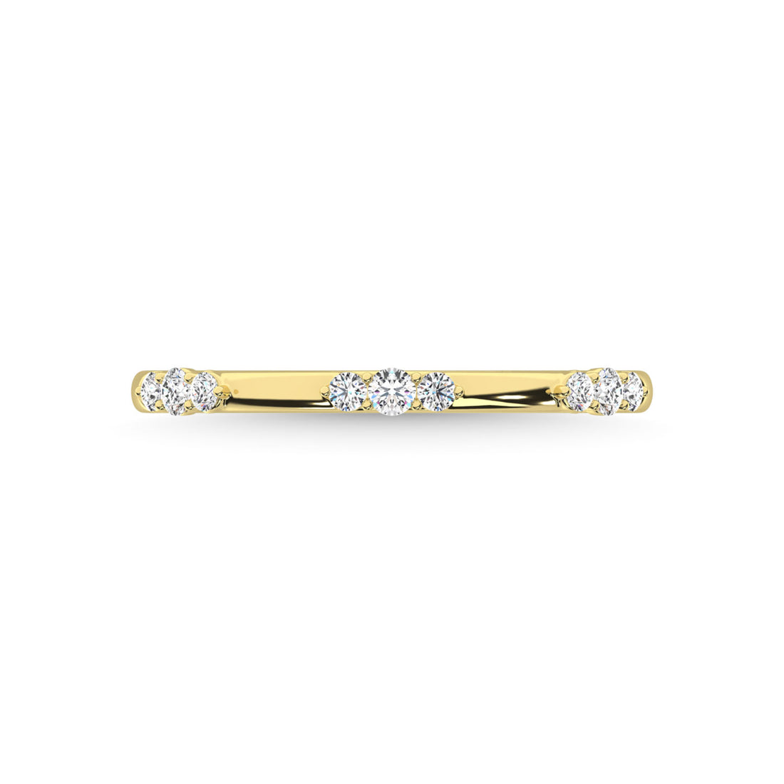 14K Yellow Gold Diamond 1/6 Ct.Tw. Stackable Band