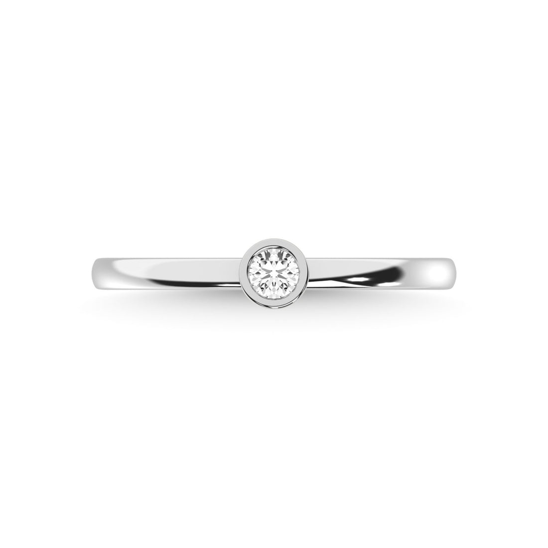 14K White Gold Diamond 1/10 Ct.Tw. Promise Rings