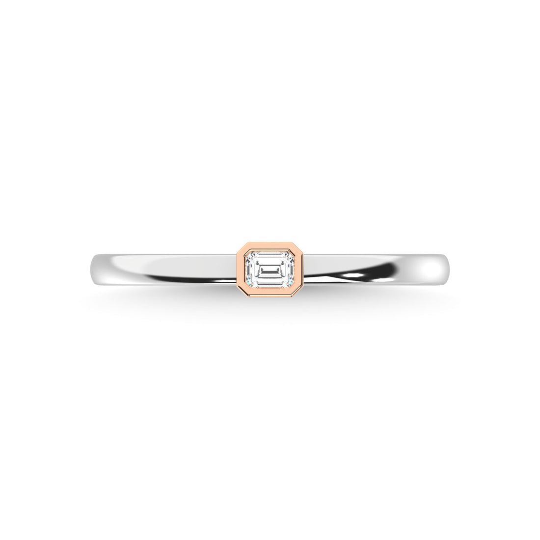 14K Two Tone Diamond 1/10 Ct.Tw. Anniversary Ring