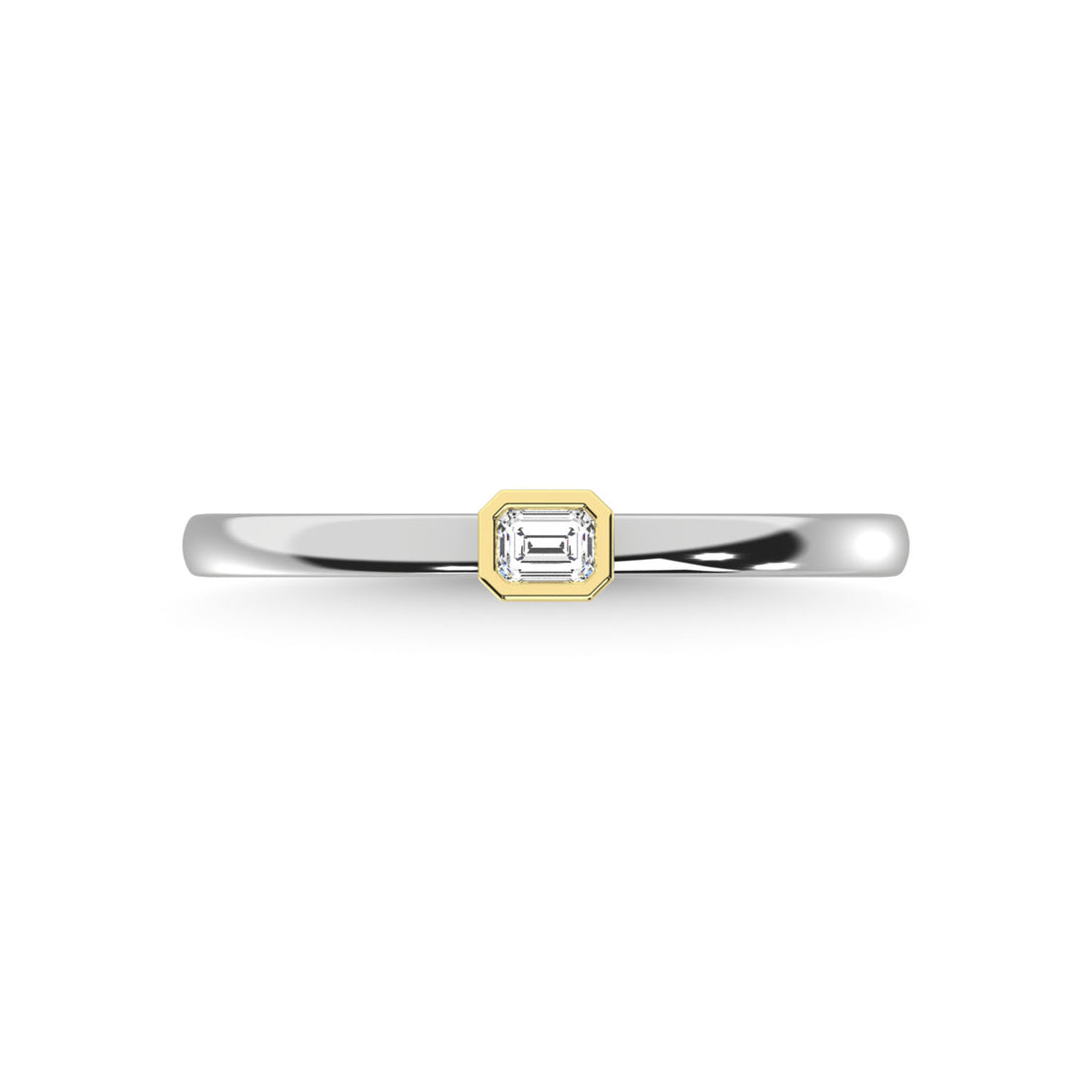 14K Two Tone Diamond 1/10 Ct.Tw. Anniversary Ring