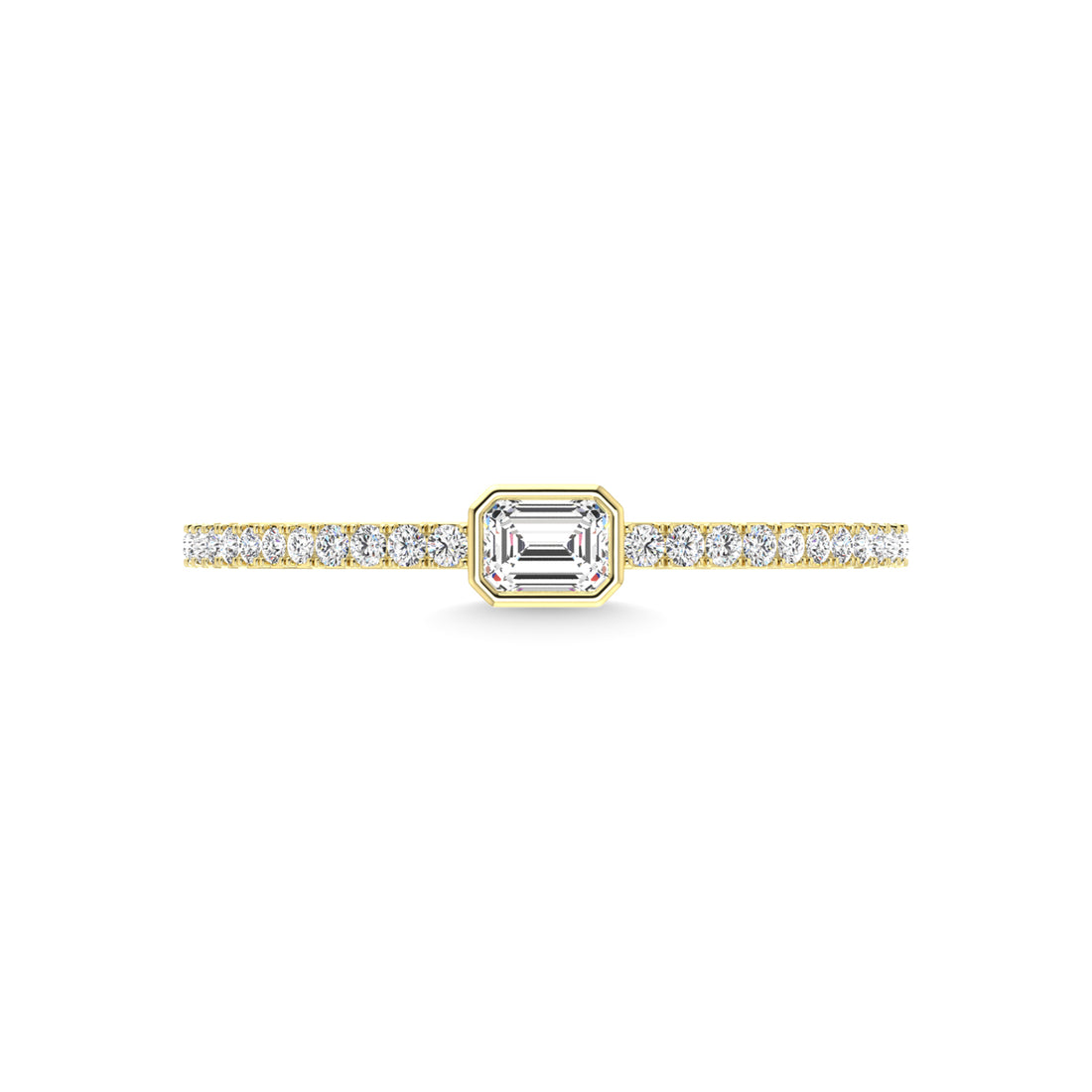 14K Yellow Gold Diamond 1/4 Ct.Tw. Stackable Band