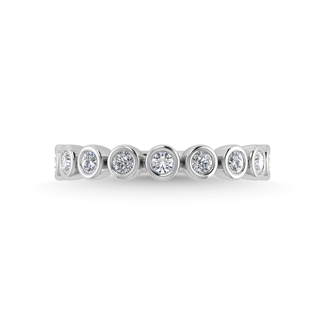 14K White Gold Diamond 1/2 Ct.Tw. Stackable Band