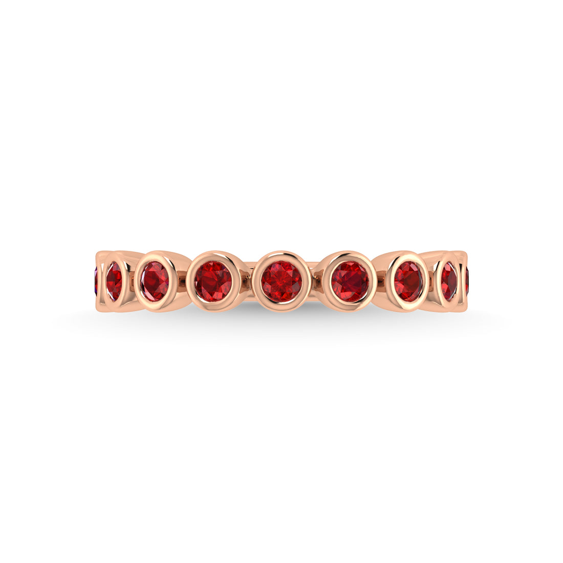 14K Rose Gold Ruby 5/8 Ct.Tw. Stackable Band