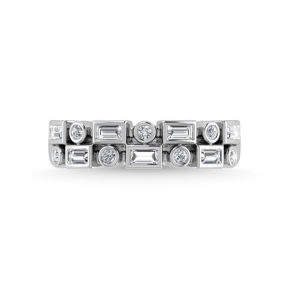 14K White Gold Diamond 3/8 Ct.Tw. Stackable Band