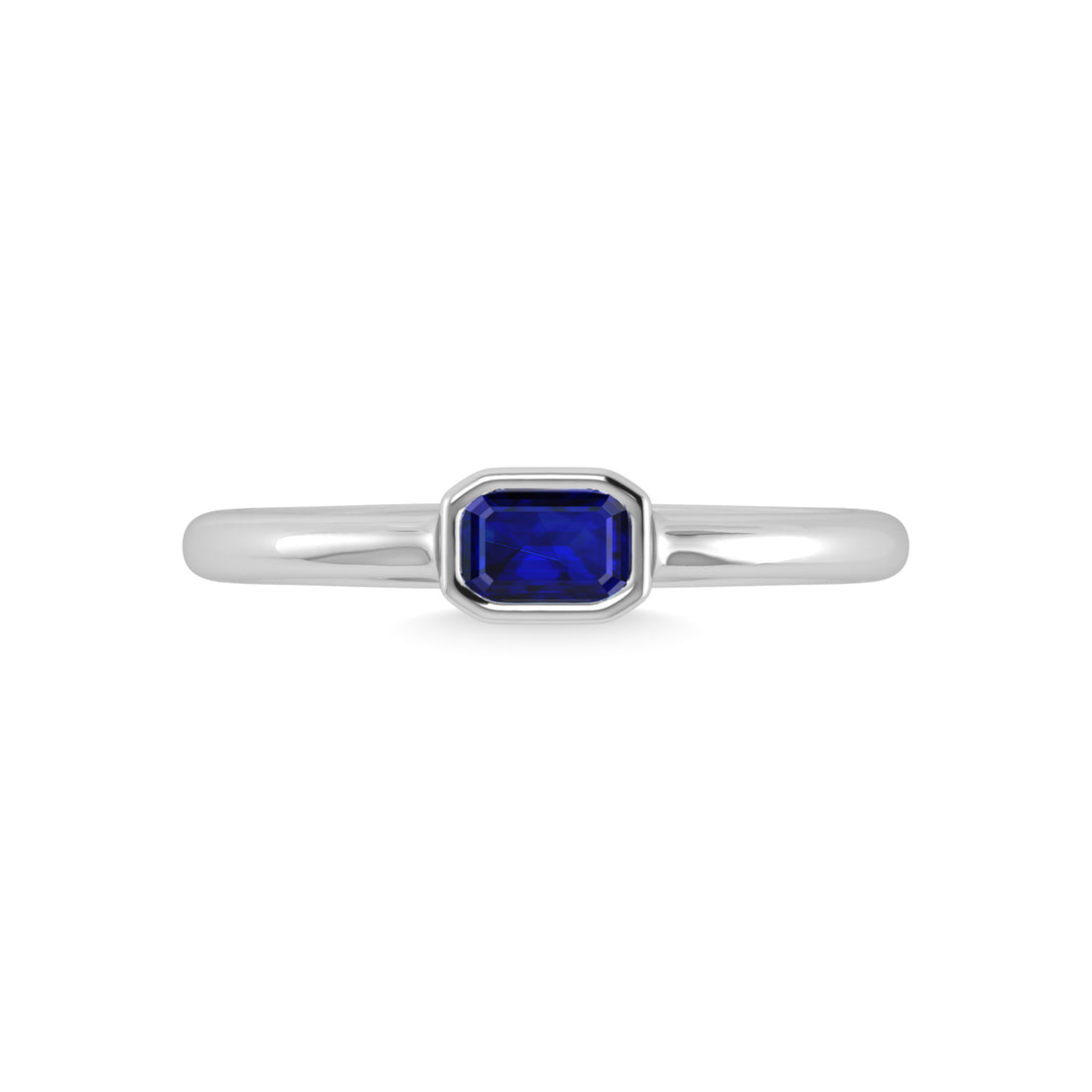 14K White Gold Blue Sapphire 1/3 Ct.Tw. Fashion Ring