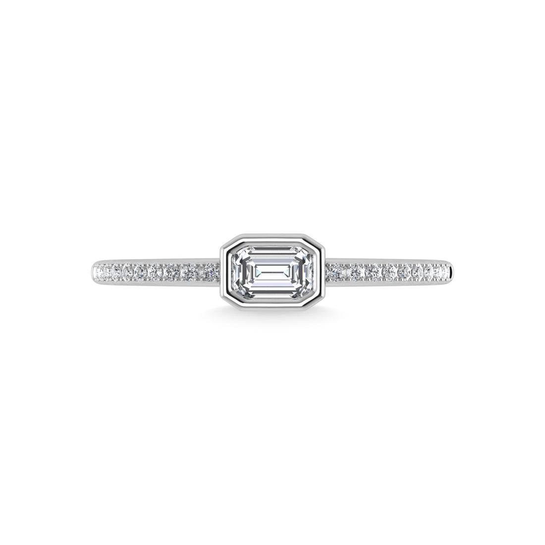 14K White Gold Diamond 3/8 Ct.Tw. Fashion Ring