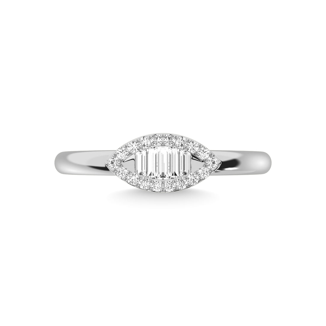 14K White Gold Diamond 1/5 Ct.Tw. Fashion Ring