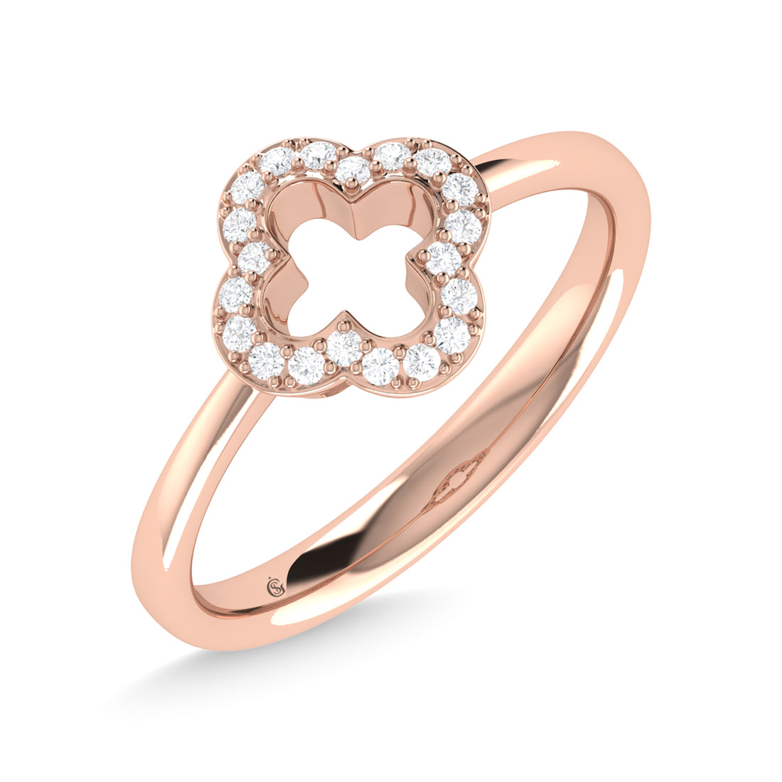 14K Rose Gold Diamond 1/6 Ct.Tw. Fashion Ring