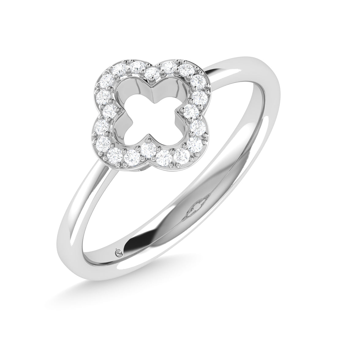 14K White Gold Diamond 1/6 Ct.Tw. Fashion Ring